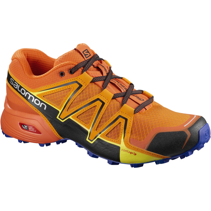 Salomon Singapore Mens Trail Running Shoes - SPEEDCROSS VARIO 2 Orange | 41620-TUQC